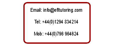 Contact details for EFL Tutoring